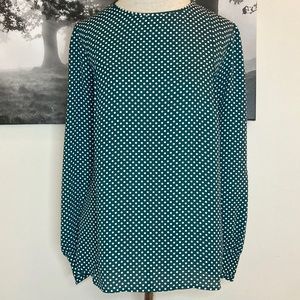 LOFT Petites Polka Dot Blouse